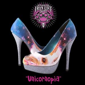 Brand News in Box Iron Fist Unicornopia Glitter Platform Heel